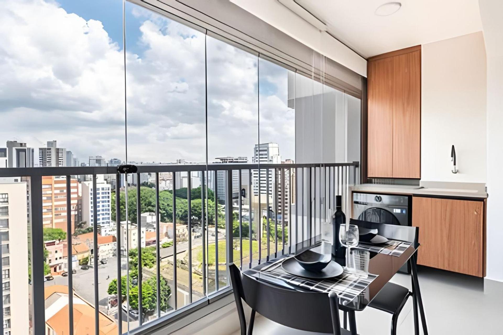 公寓 Conforto E Vista Do 17º Andar | A/c E Wi-fi 500mb 圣保罗